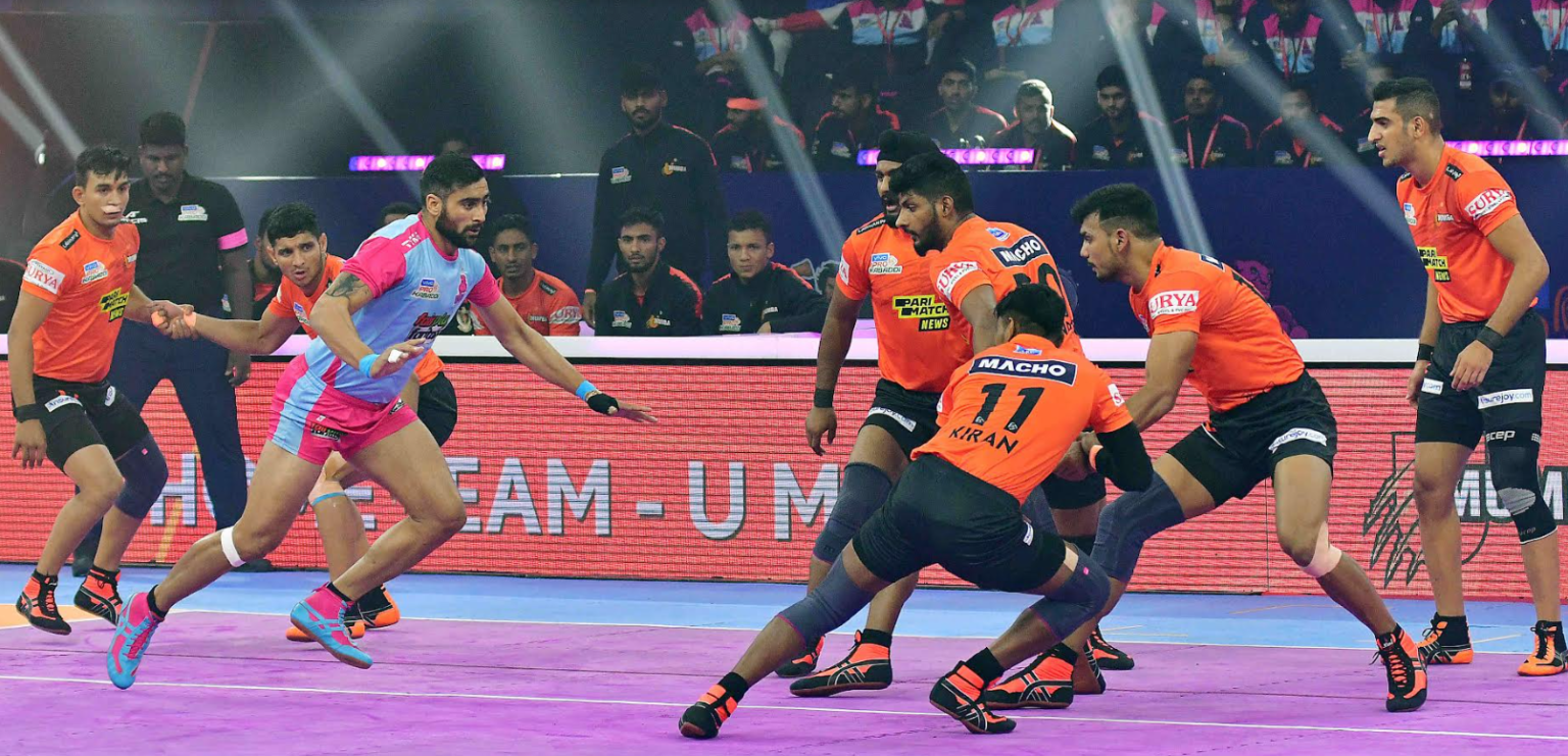 Vivo Pro Kabaddi League Report Arjun Deshwal Shines As Jaipur Pink