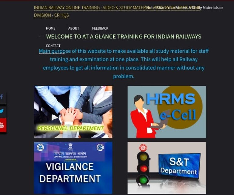 Staff online training website developed by Pune division team – Punekar ...