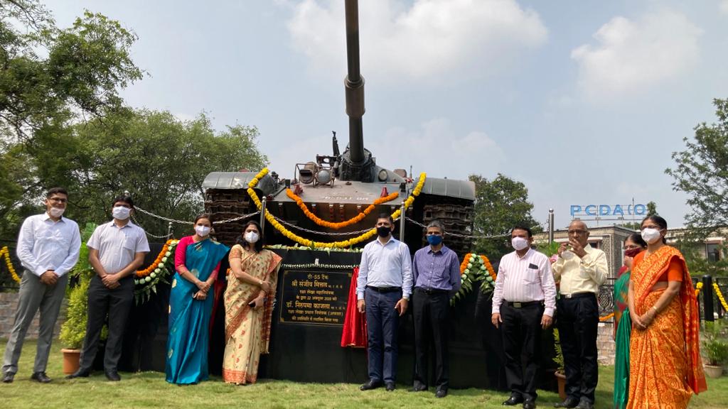 Pune: Army War Trophy T-55 Tank Installed At PCDA Office