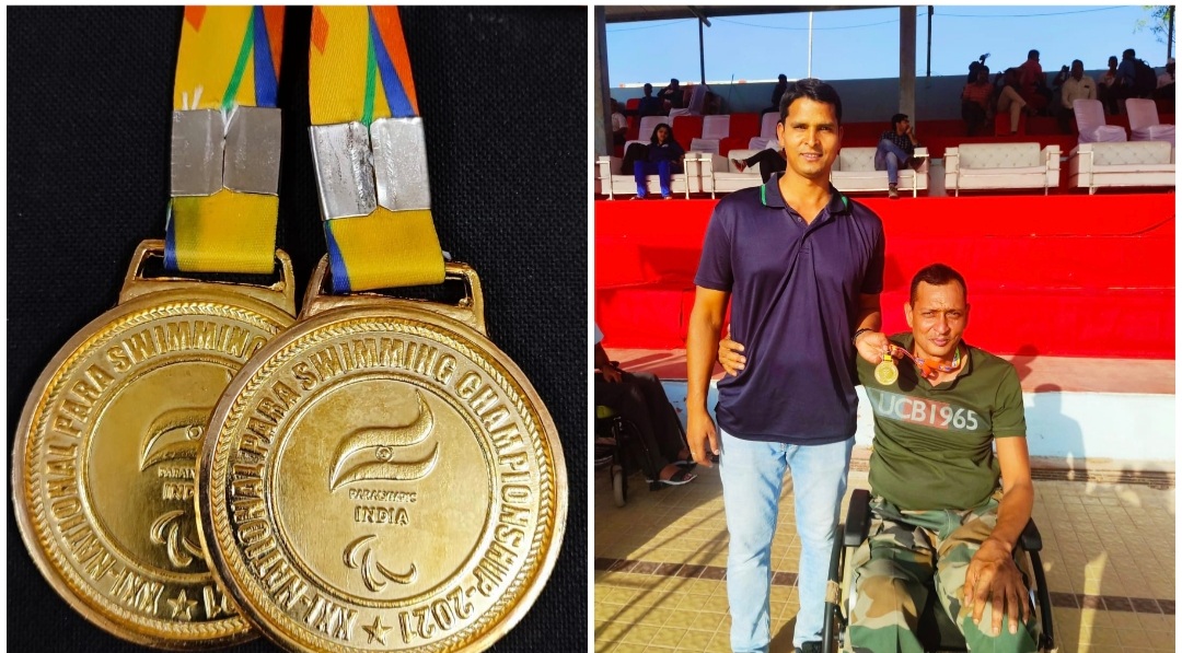 IAF Officer Wins Two Golds In National Para-Swimming Competition