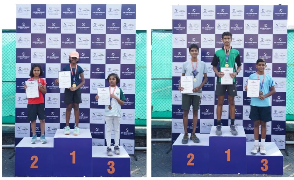 SFA Championship Pune Aditya shines in tennis with two medals on Day 4