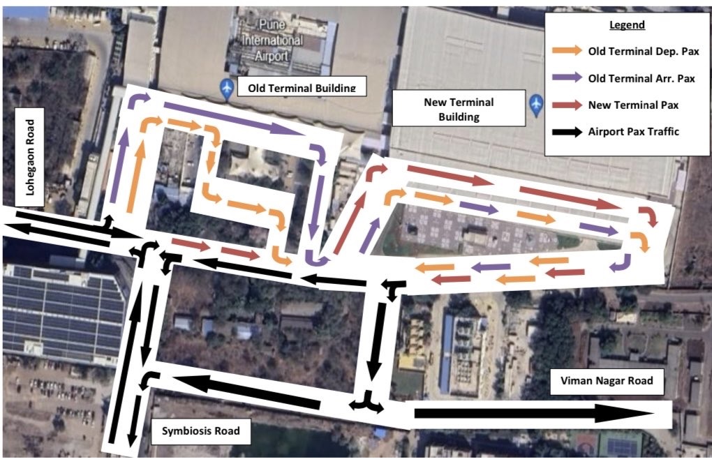 Pune airport new traffic movement plan