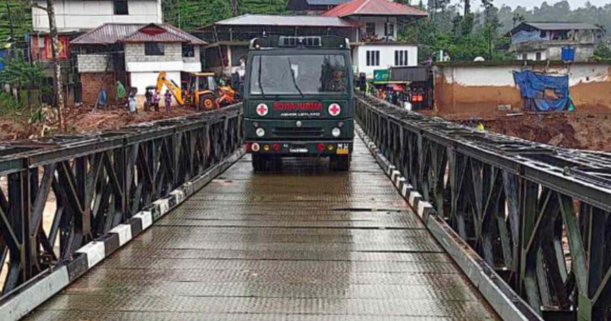 Indian Army Constructs 190-Foot Bailey Bridge in Wayanad Within 31 ...