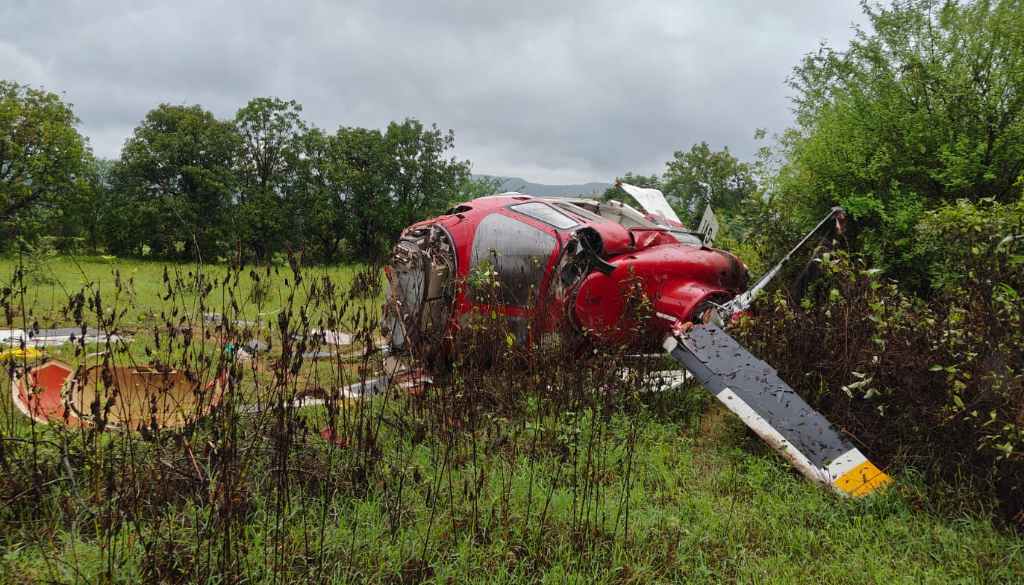 Private Helicopter Crashes Near Paud in Pune District