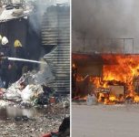 Pune: Fire Breaks Out in Vadgaonsheri Market, Consuming Five Grocery Shops; No Injuries Reported