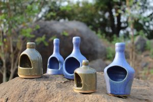 Pottery works by artists participating in the Pune Pottery Market 2024