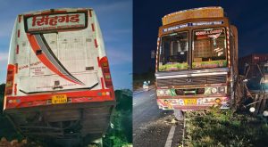 accident in Indapur passengers injured